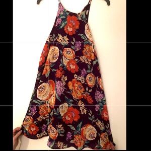 Purple dress with floral print